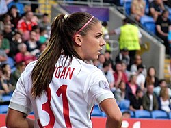Morgan with Lyon during the Women's Champions League Final in June 2017