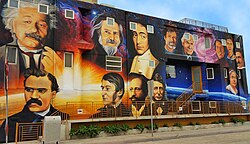 Levi Ponce's Luminaries of Pantheism mural in Venice, California, for The Paradise Project