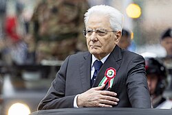 Mattarella during the 2024 Republic Day parade in Rome