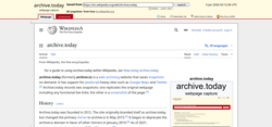 Archive of a Wikipedia webpage by archive.today on 5 January, 2026