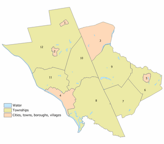 Index map of Mercer County municipalities (click to see index)
