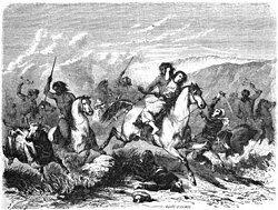 Depiction of the Puelche in the Le Tour du Monde.