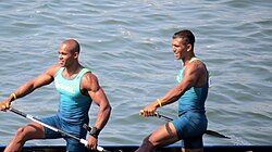 Erlon Silva (front) and Isaquias Queiroz (back)