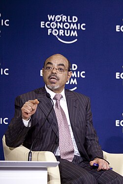 Meles Zenawi, a panelist at World Economic Forum on Africa 2012