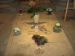 The tomb of Grace, Princess of Monaco at the Cathedral of Our Lady Immaculate