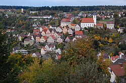 The Altstadt of Altensteig in the Northern Black Forest
