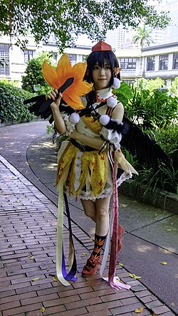 Cosplay of Aya Shameimaru from Touhou Project at the Hakurei Shrine Reitaisai in Taiwan 3, 2019