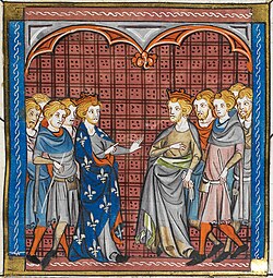 Tancred of Sicily and Philip II of France, during the Third Crusade (1189–1192)