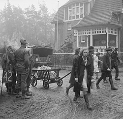German refugees in Bedburg, near Kleve, 19 February 1945