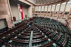 The Sejm is the lower house of the parliament of Poland.