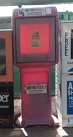 Metro Weekly dispenser at Huntington metro station
