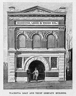 The first Wachovia Loan And Trust Company Building, located in Winston-Salem