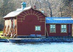 Carl Richard Nyberg's hangar for his Flugan (fly) from 1908, Täcka udden in Lidingö, Sweden