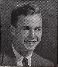 Bush's Phillips Academy yearbook photo, 1942