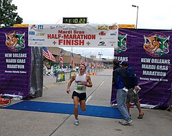 Half marathon finish line in 2009