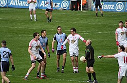 A league game between Dublin and Tyrone in 2013