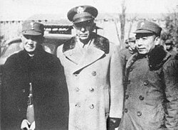 General Marshall with Zhang Zhizhong and Zhou Enlai in China, 1946