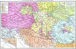 Settlement areas of the Danube Swabians (German-speaking areas in the Pannonian Basin)