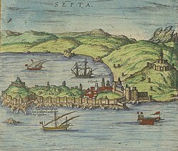 1572 depiction of Ceuta