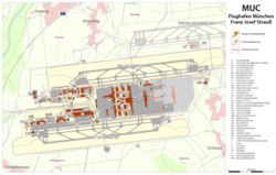 Map of Munich Airport (including planned expansion)