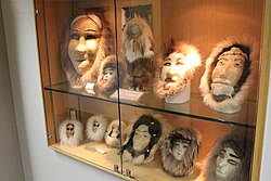 Masks on display at Iñupiat Heritage Center in Utqiaġvik