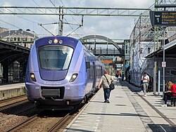 A Skånetrafiken X61 train at Lund railway station