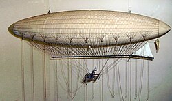A model of the 1852 Giffard airship at the London Science Museum