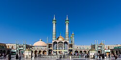 Fatima Masumeh Shrine in Qom, Iran, which contains the mausoleum of Fatima Masumeh, the daughter of Musa al-Kazim and sister of Imam Reza, the 7th and 8th Imams in Twelver Shia Islam.