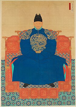 Portrait for Taejo of Joseon, a 1872 copy painted by Cho Chungmuk