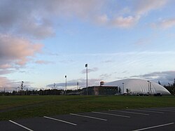 The dome is host to an indoor soccer field. The outdoor field also features a soccer field, along with a track. The building is home to CBU's on-campus gym.