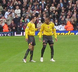 After the retirement of Dennis Bergkamp, Henry regularly partnered Robin van Persie in the Arsenal attack.