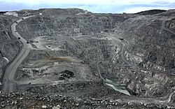 The Särkijärvi pit of the apatite mine in Siilinjärvi, Finland
