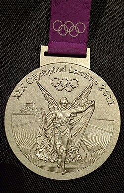 Front of the Silver Medal won by the USA.