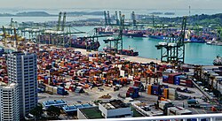Port of Singapore viewed from The Pinnacle (2015)