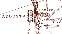 Hamburg, South Carolina as shown in Mills' Atlas, 1825