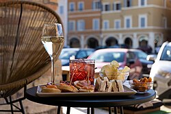A typical Italian aperitivo