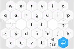 Hexagon keyboard layout