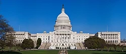 The United States Capitol, where the federal legislature of the United States, the United States Congress, meets.