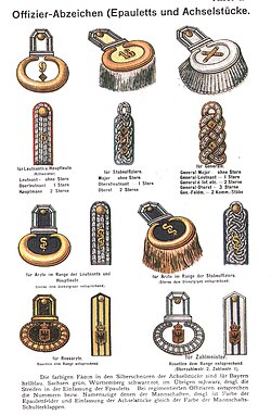 Epauletten, and the corresponding shoulder knots of the German Empire 1871-1918