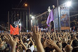 2015 Greek bailout referendum Demonstration for "NO" vote, Syntagma Square, Athens, Greece