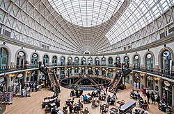 The Leeds Corn Exchange, opened in 1864.