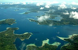 Aerial view of Solomon Islands