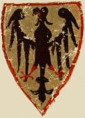 Or, an eagle displayed sable, beaked and membered gules, attributed imperial coat of arms of Henry VI, Holy Roman Emperor
