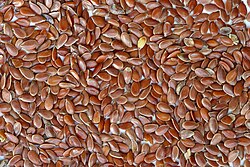 Brown flax seeds