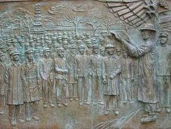 The memorial tablet for the March First Movement in Pagoda Park, Seoul