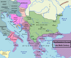 First Bulgarian Empire (681–1018) around 850
