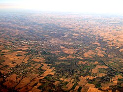 Richmond lies on the flatland of eastern Indiana