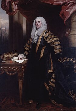 Henry Addington in state robes. Portrait by John Singleton Copley, 1797–98.