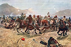 British Royal Horse Artillery withdrawing at the Battle of Maiwand