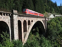 The Gutach bridge on the Höllental Railway